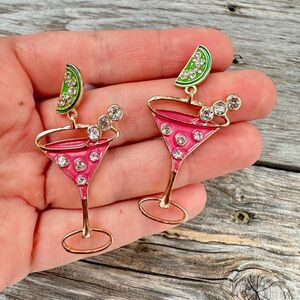 Martini Earrings Martini Glass Earrings Fun Drink Earrings Cute Gift
